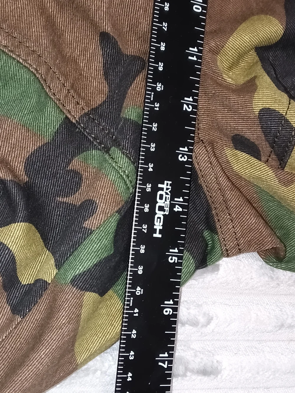 Shein Curve Camo Women's Denim Long Cargo Utility Shorts Jorts 2XL